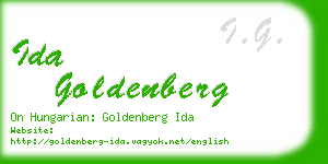 ida goldenberg business card
